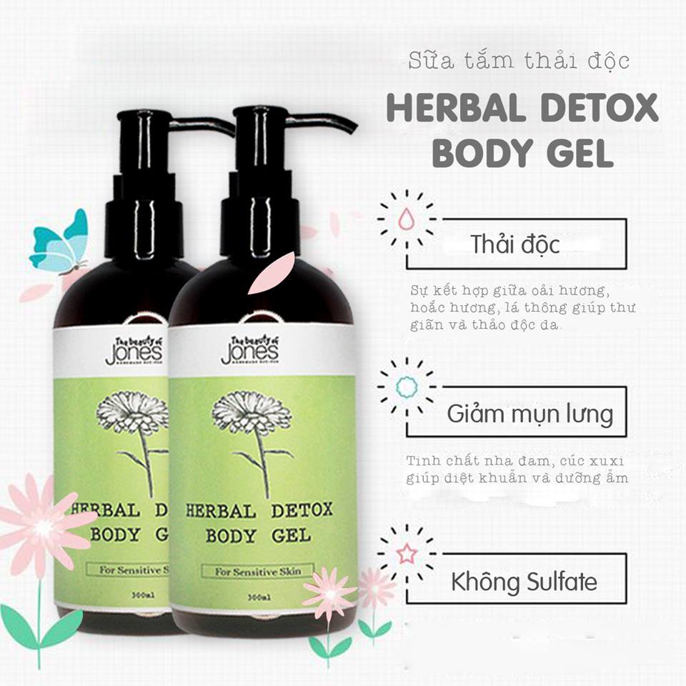 Sữa tắm thảo mộc thải độc da Herbal Detox Body Gel 300ml