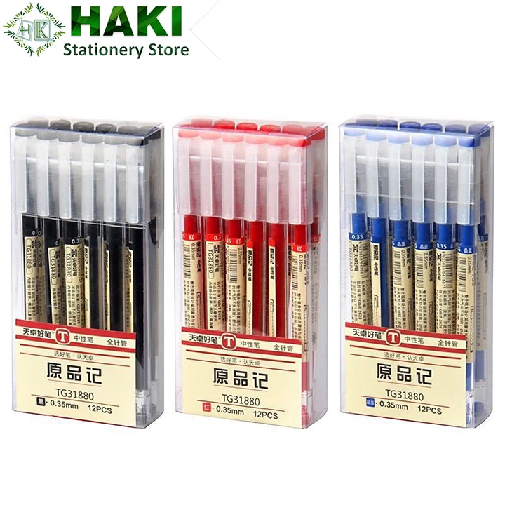 Bút gel mực nước Muji, bút mực HAKI đi nét ngòi 0.5mm 0.35mm nhiều màu dễ thương B50