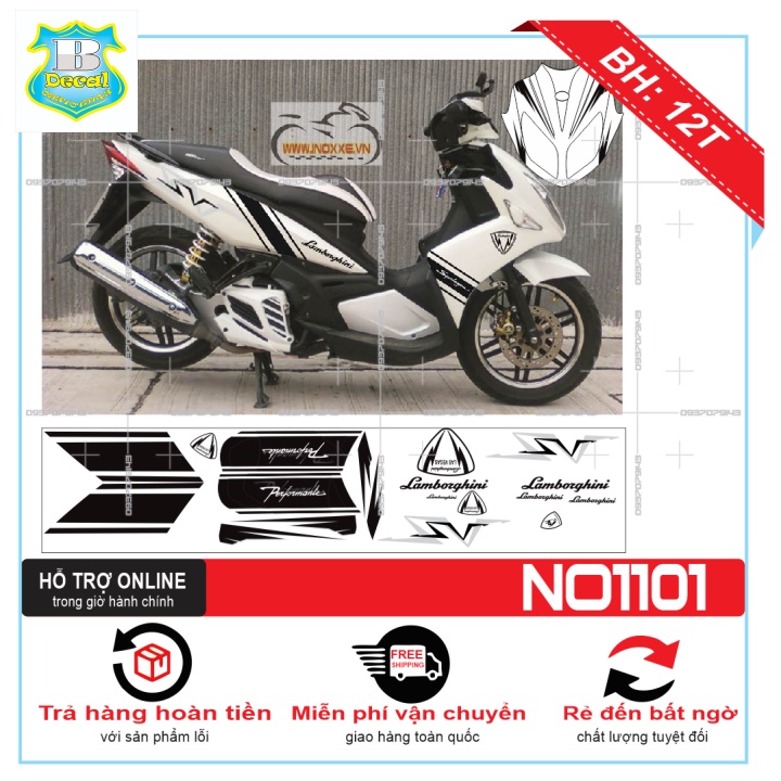 Ten rời xe NOUVO 4 LX CHẾ DÁN XE TRẮNG