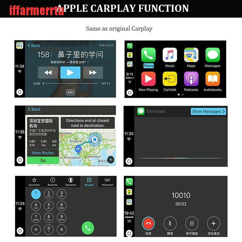 {iffarmerrtu}Wireless Bluetooth USB Dongle For iPhone CarPlay Android Navigation Player TQM