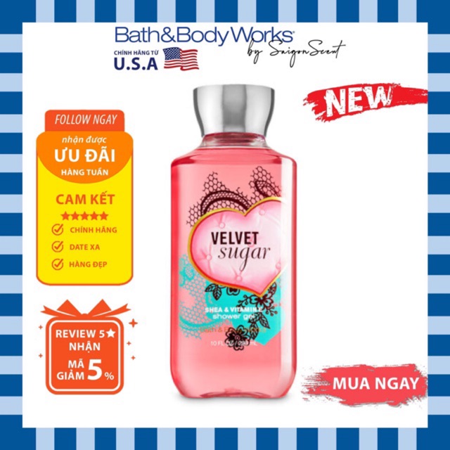 Sữa tắm Bath and Body Works Velvet Sugar (295ml)