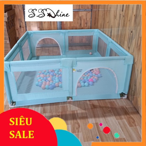 Quây cũi nhà bóng XẢ KHO Cho bé chống va đập,khung hợp kim chắc chắn 1M5 X 1M5 và 1m2 x 1m8