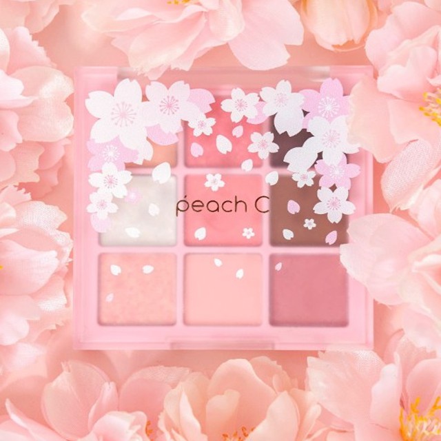 bảng phấn mắt peach C eyeshadow palette blossom edition 9 ô