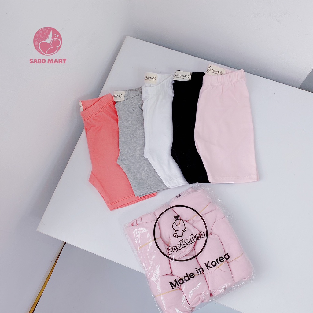 Quần Legging Ngố PeeKaBook Màu Trơn Siêu Đẹp Cho Bé Gái