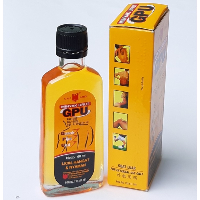 Dầu gừng xoa bóp MINYAK ARUT GPU chai 60ml