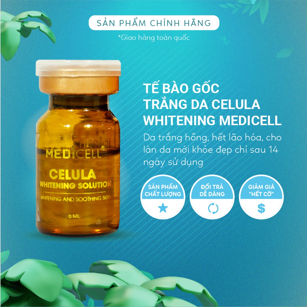 Tế Bào Gốc Truyền trắng Chính Hãng Hàn Quốc Celula Whitening Medicell, Giảm Nám, Giảm Thâm - Lọ 6ml