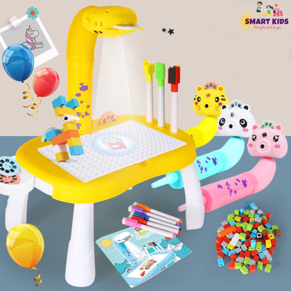 Bàn Vẽ Thông Minh Đa Năng Cho Bé, Bảng Viết Có Đèn Chiếu Đa Dạng – Đồ Chơi giáo Dục Smartkids