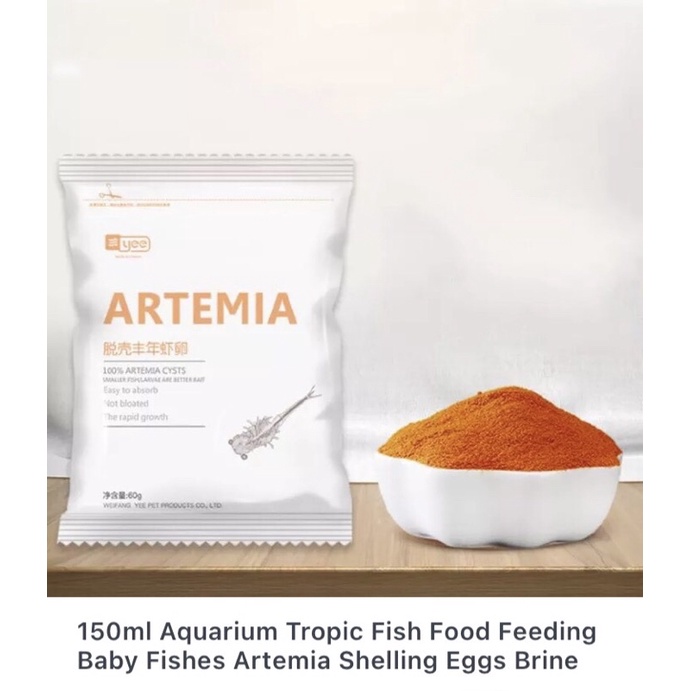 Artemia sấy khô cho ăn liền gói 60g tặng kèm ống trữ và muỗng