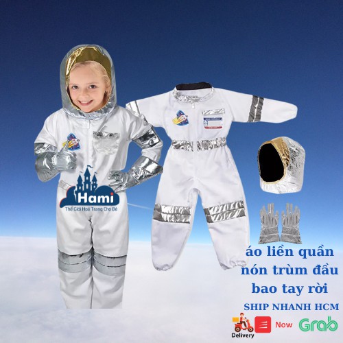 Trang phục phi hành gia cho Bé szie 15kg, 23kg màu trắng hm0345