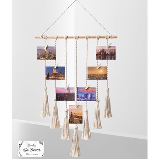 Macrame trang trí dây treo ảnh dây tick note - Tặng kèm 10 kẹp gỗ