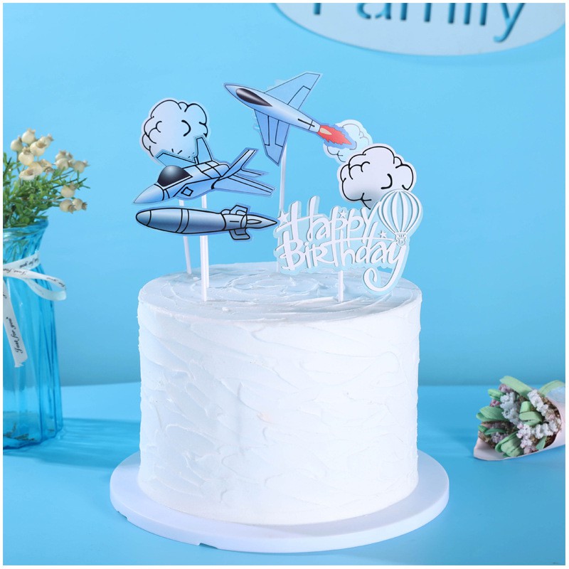 phụ kiện bánh kem [FREESHIP] set cắm máy bay