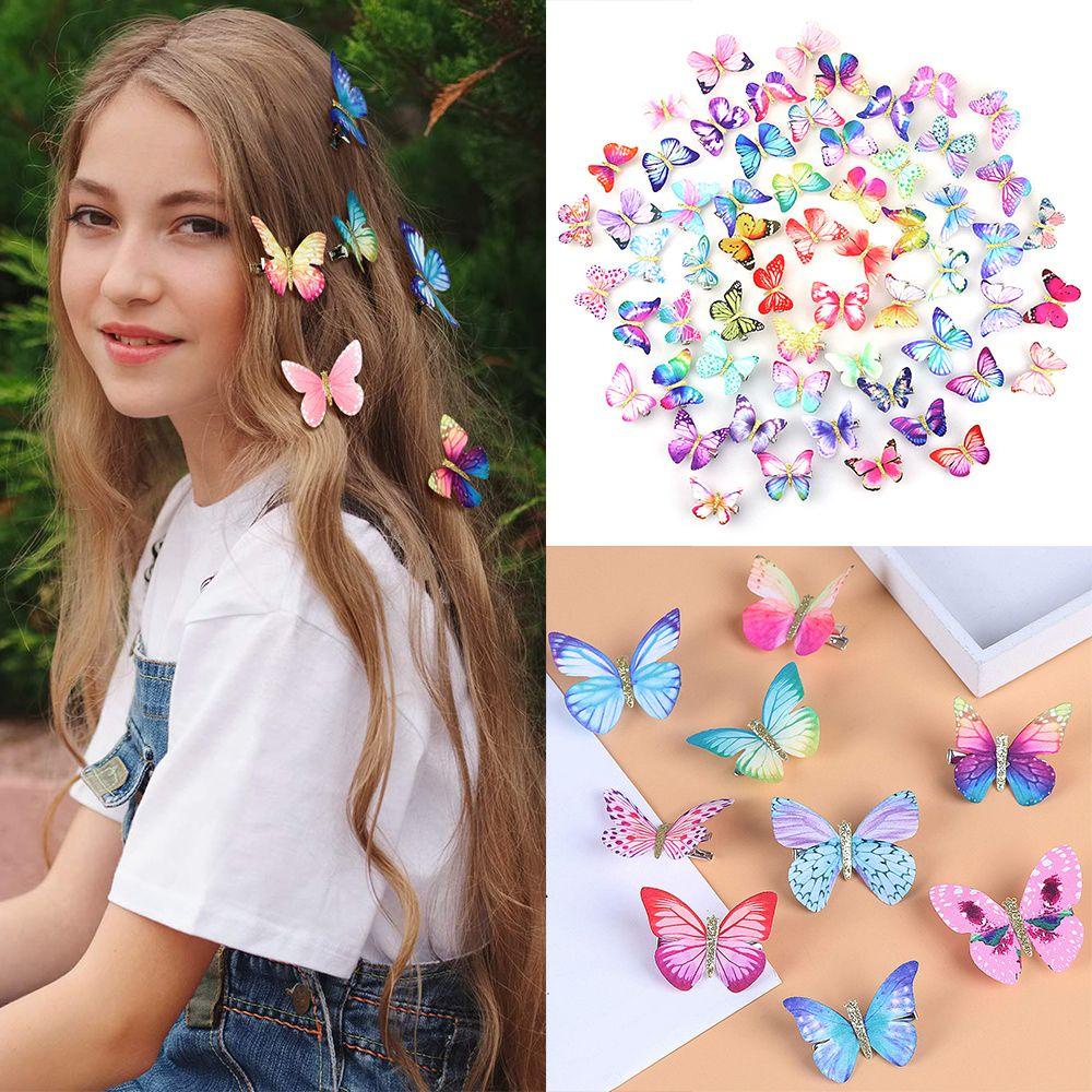 Kẹp Tóc Hình Bướm Nhiều Màu Sắc Tạo Kiểu Tóc Đẹp Cho Nữ