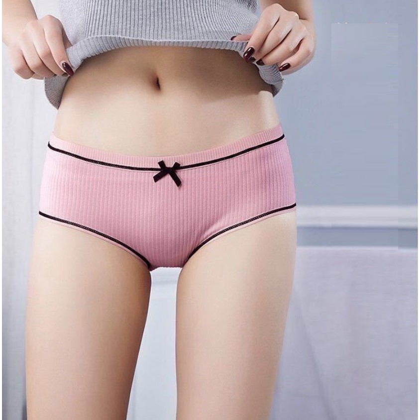 Quần lót nữ cotton thun gân, trẻ trung, thoải mái, thoáng mát (MS 03033) Anna Shop | BigBuy360 - bigbuy360.vn