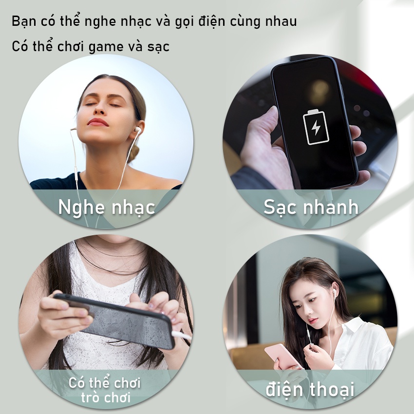 Anytrox Jack chia cổng thành cổng sạc + 3.5mm cổng tai nghe Bộ Chuyển Đổi
