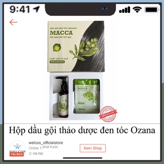 Hộp Dâu Gội Thảo Dược Đen Tóc Ozana đen tóc chỉ bằng cách gội. An toàn, dễ sử dụng, hiệu quả cao CT59