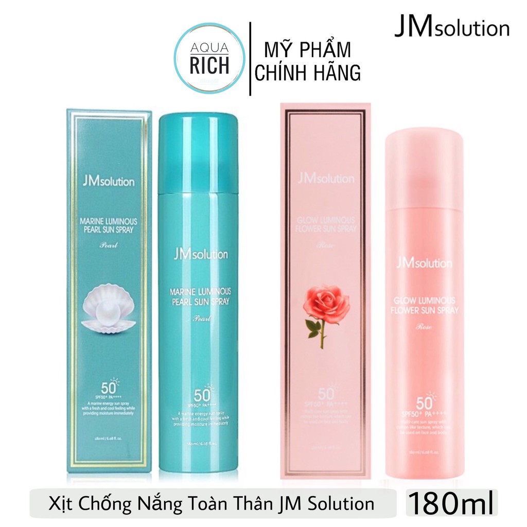 Xịt Chống Nắng hoa hồng Jm Solution For Face &amp; Body