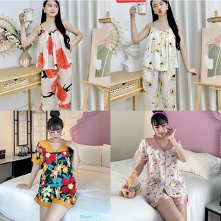 🍒 bộ pijama đùi size l.xl.2xl lụa mango