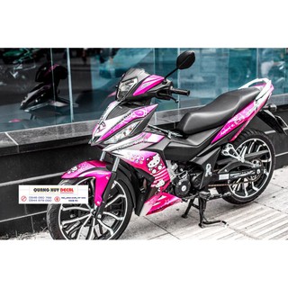 Tem trùm winner 150 hồng trắng hello kitty, độ team decal xe dán phủ dàn áo đẹp