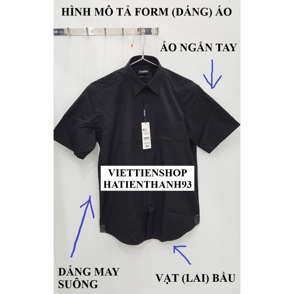 áo thun áo unisex (MS) ÁO SƠ MI VIỆT TIẾN NGẮN TAY MÀU TRƠN