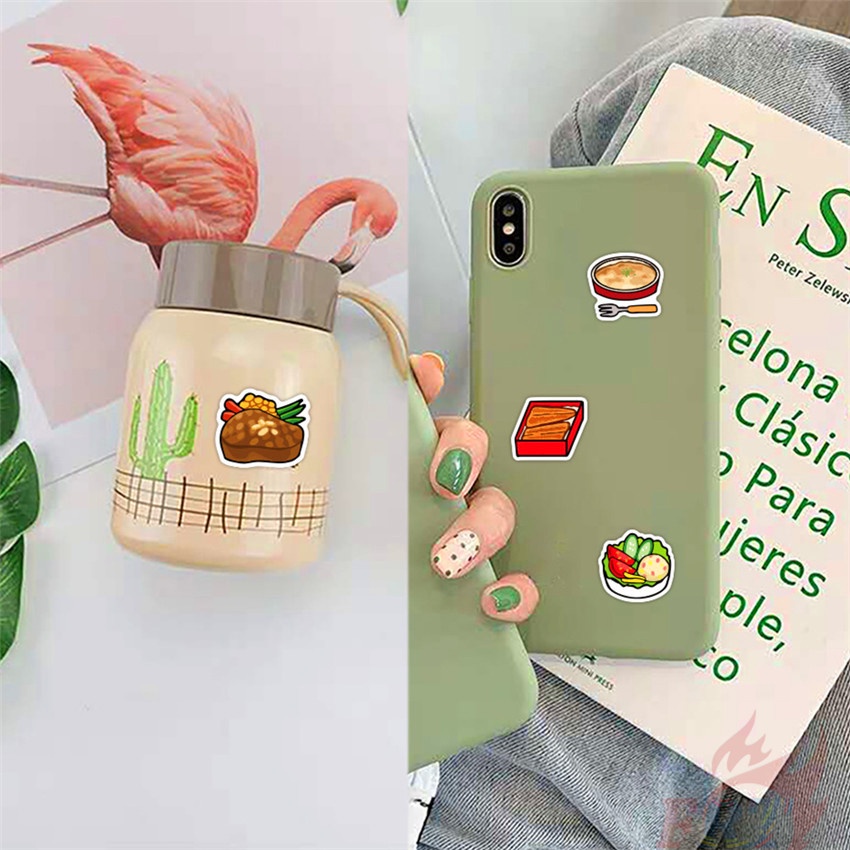 Bộ 40 Miếng Dán Trang Trí Sổ Tay Diy Hình Thức Ăn Dễ Thương