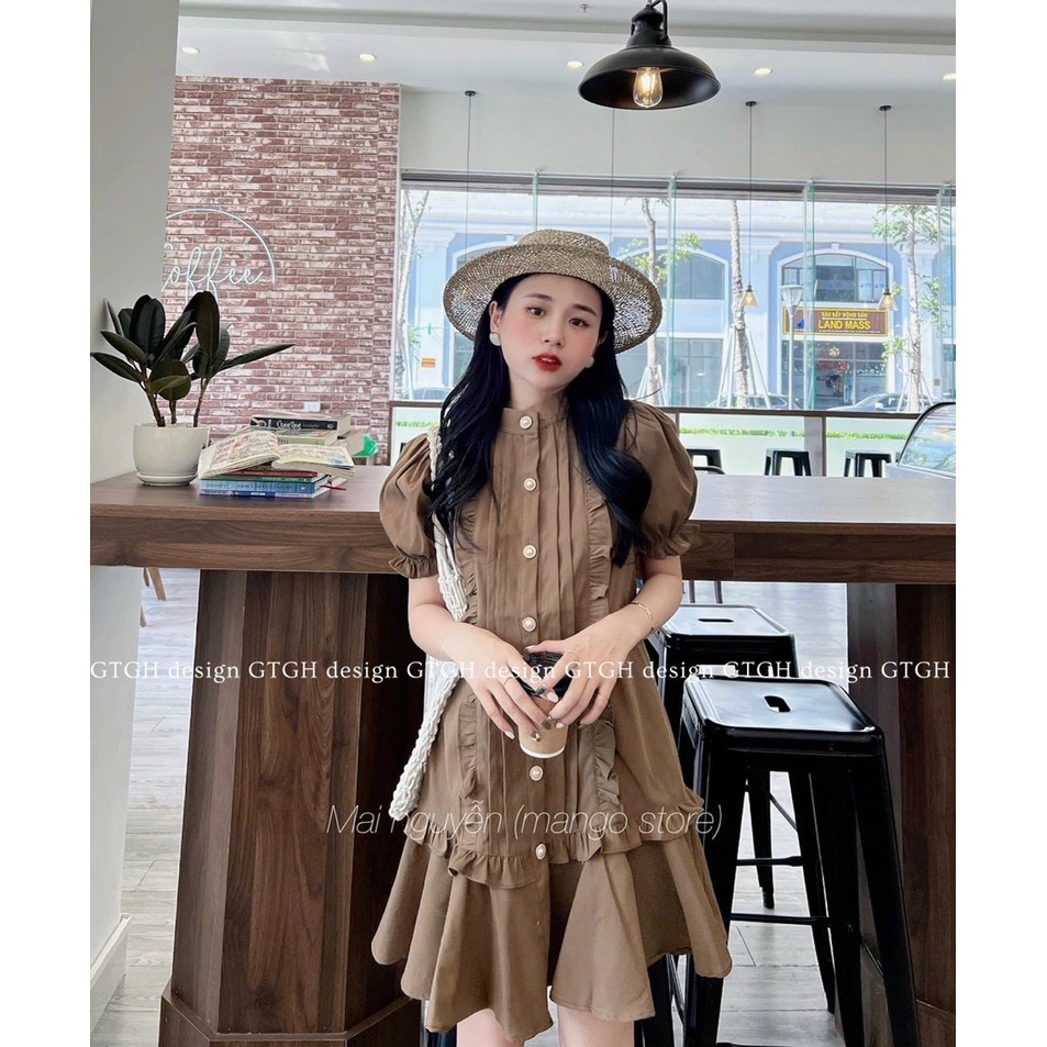 Váy thiết kế nữ, váy đi chơi, đi tiệc, đi học nữ tính, nhẹ nhàng mà sang trọng Minxu Shop mã VAY09