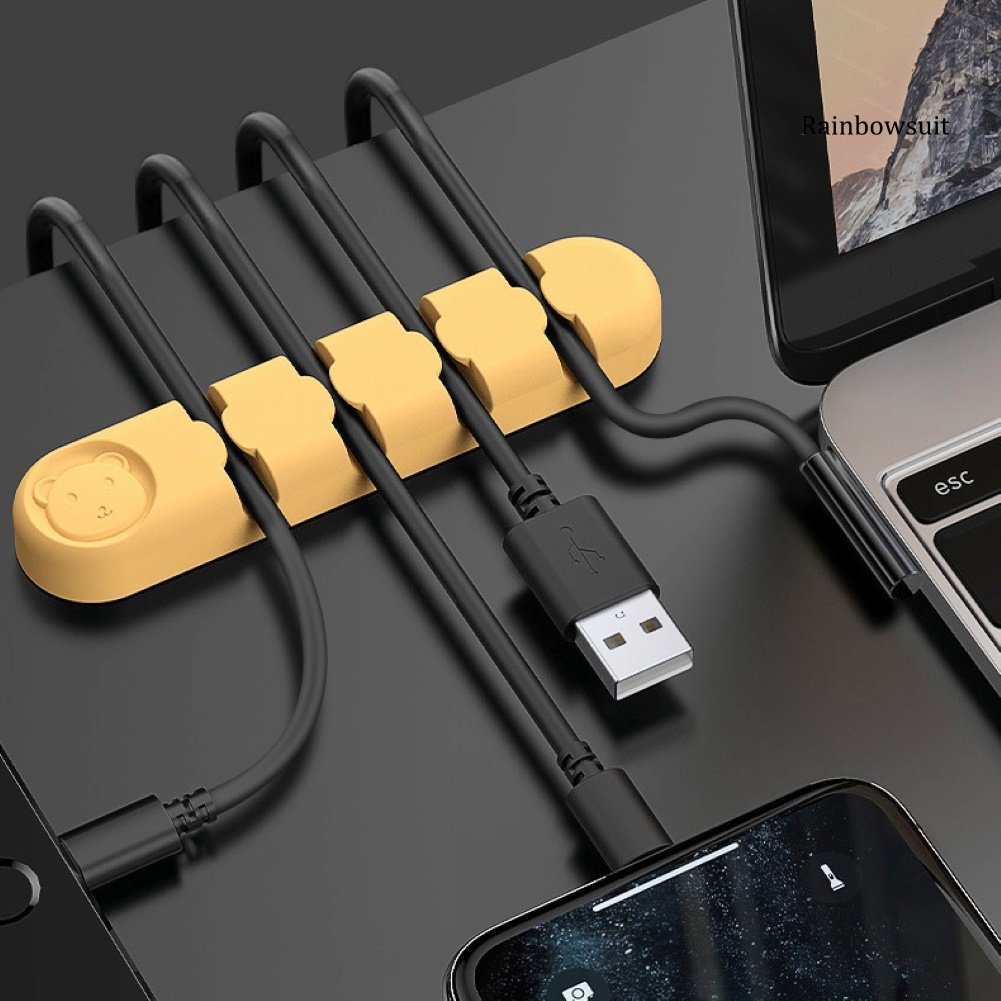 Kẹp giữ dây cáp bằng silicon tự dính tiện dụng