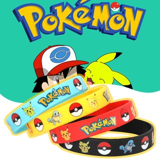 Vòng đeo tay silicone in hình Pokemon cho người lớn và trẻ nhỏ