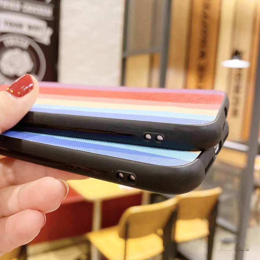 BR Fashion Gradient Rainbow Vỏ điện thoại iPhone 12 11 Pro SE XR XS X XS Max 7 8 Plus Điện thoại silicon nắp sau Vỏ mềm điện thoại