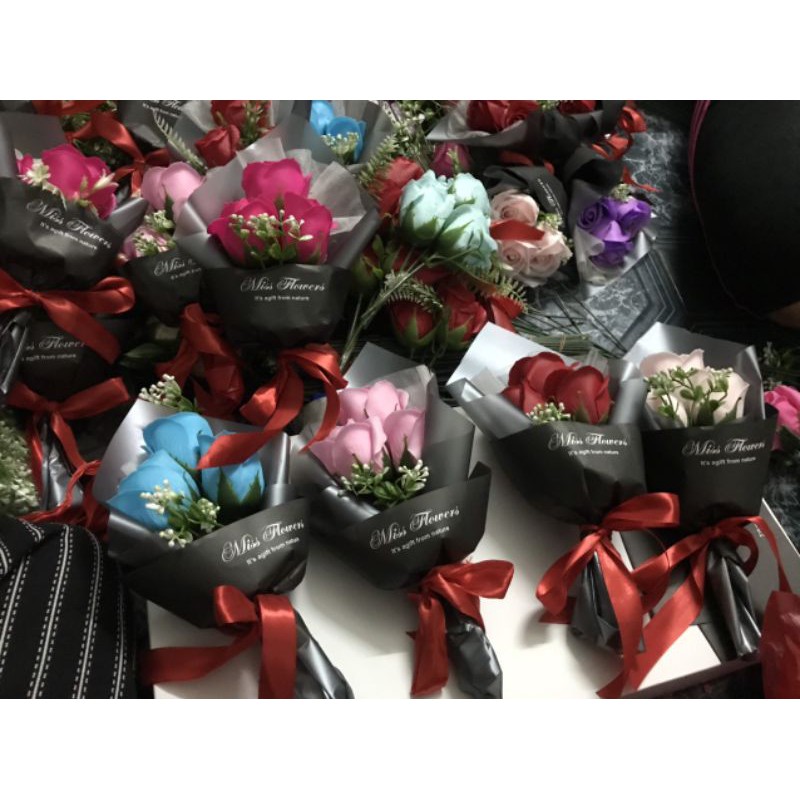 HOA HỒNG SÁP THƠM 3 BÔNG