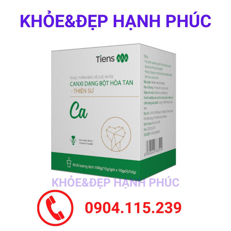 Canxi dạng bột hòa tan Thiên Sư - TIENS– 10 gói – Date T4/2023