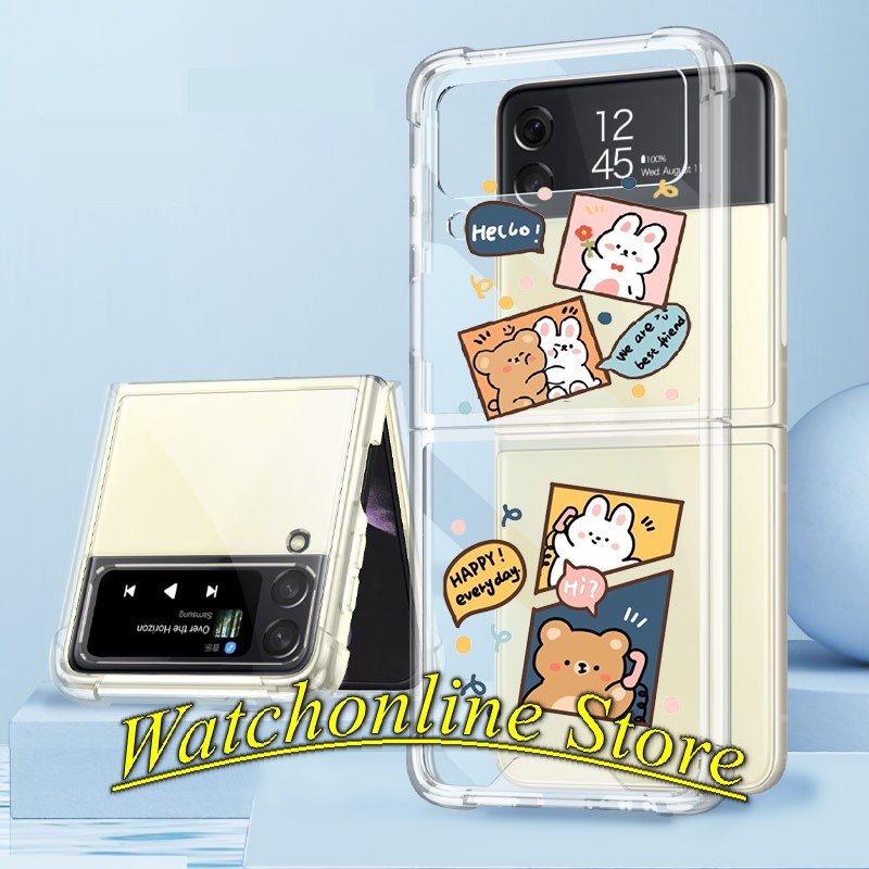 Ốp lưng chống va đập in Q cho Samsung Galaxy Z Flip4 5G / Z Flip 4 / Z Flip3 5G / Z Flip 3