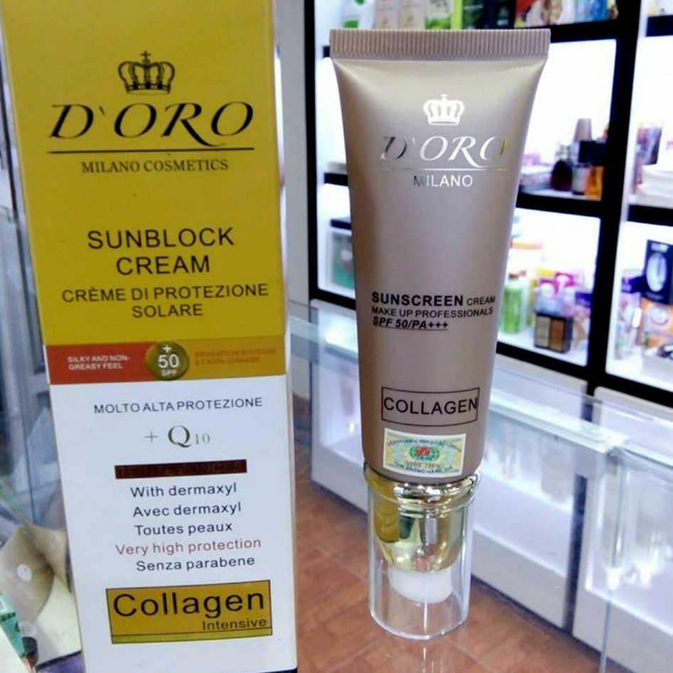 Kem chống nắng cao cấp Doro Collagen Q10 SPF 50/PA+++ 50ml nhập khẩu chính hãng NPP Bizshop
