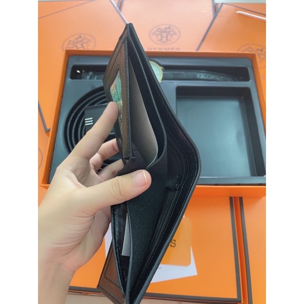 [Fullbox] Set ví + thắt lưng + đồng hồ nam hm cao cấp hàng chuẩn xuất xịn kèm túi giấy, làm quà tặng sang trọng