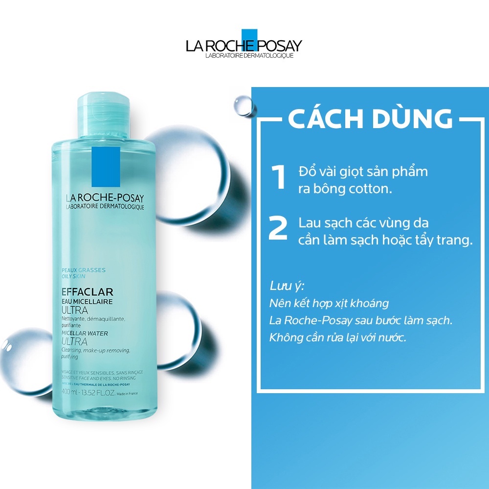 Nước Tẩy Trang La Roche-Posay Dành Cho Da Nhạy Cảm Và Da Dầu Nhạy Cảm 400ml Kimochi Store