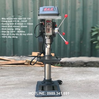 Máy khoan bàn mini Q&S - 13H 1/2HP chĩnh hãng BH 12 tháng