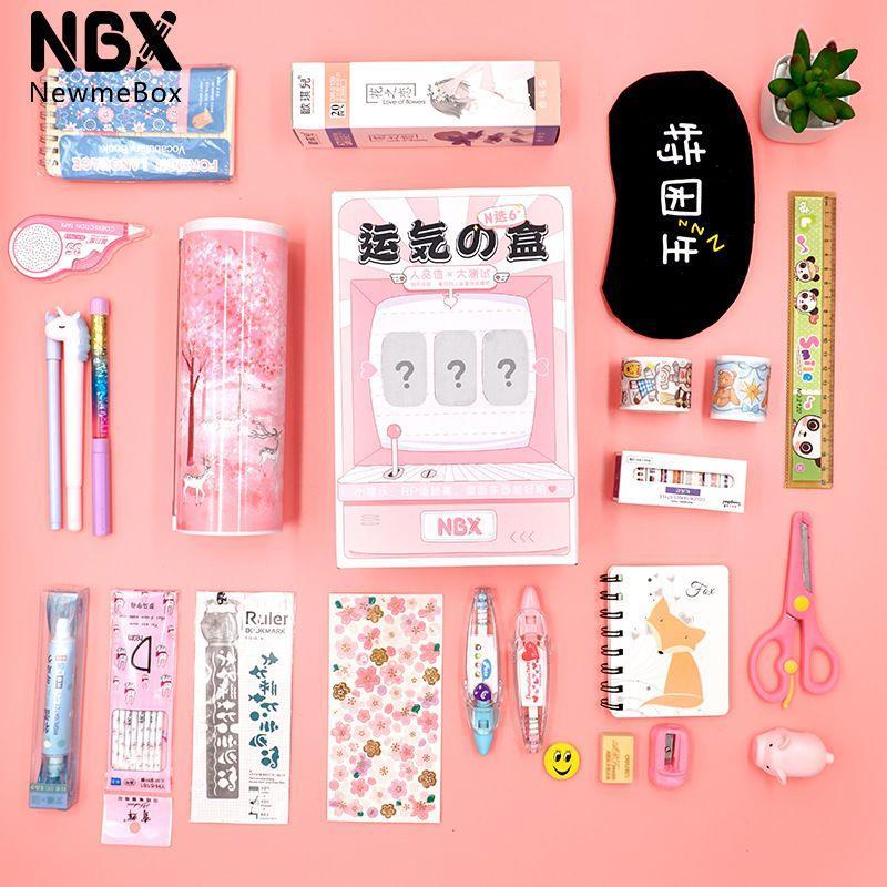 11NBX Douyin Luck Văn phòng phẩm Hộp mù Quicksand Hộp bút chì Món quà sáng tạo Net Red Mật ​​khẩu Bất ngờ Phá hủy Ledan