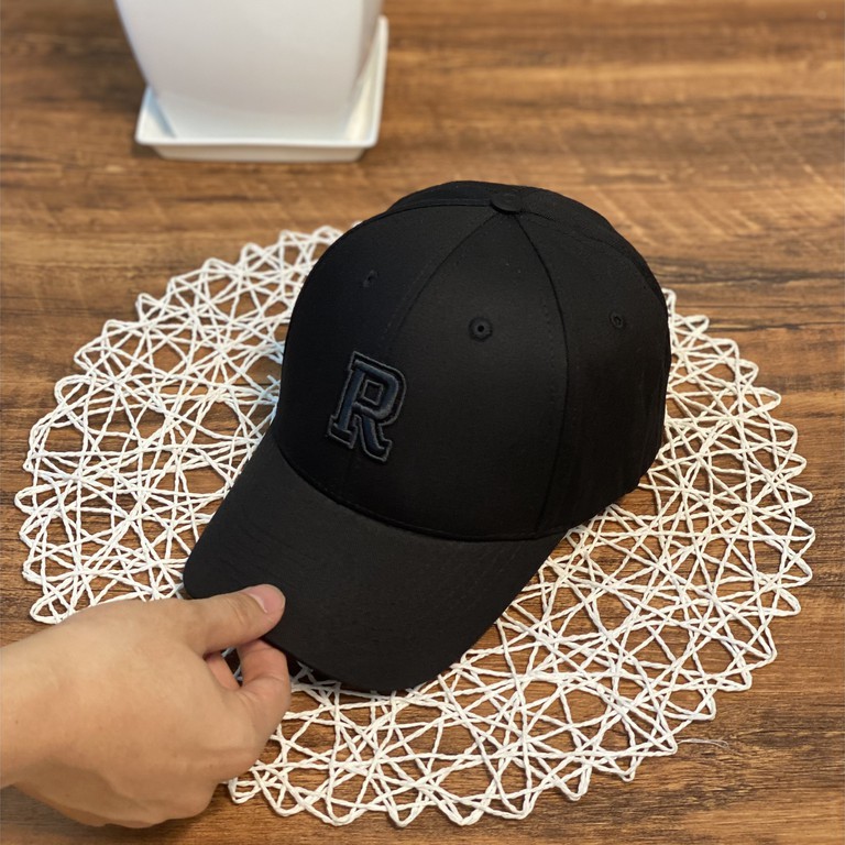 Mũ lưỡi trai, Nón kết xuất khẩu Zeni Store thêu nổi chữ &quot;R&quot; đen Siêu HOT Freeship, Full Hộp