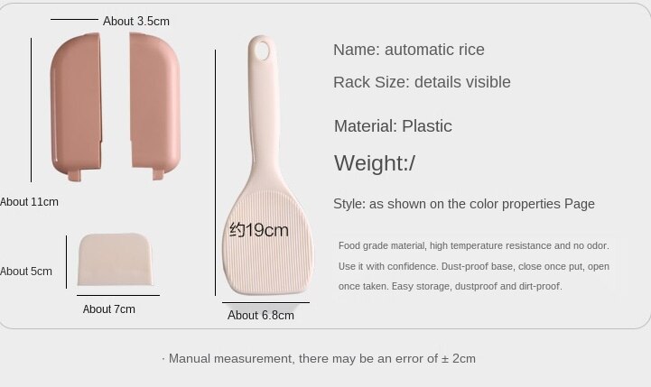 Giá Đỡ Muỗng Xới Cơm Tự Động Đóng Mở Chống Bụi Tiện Lợi