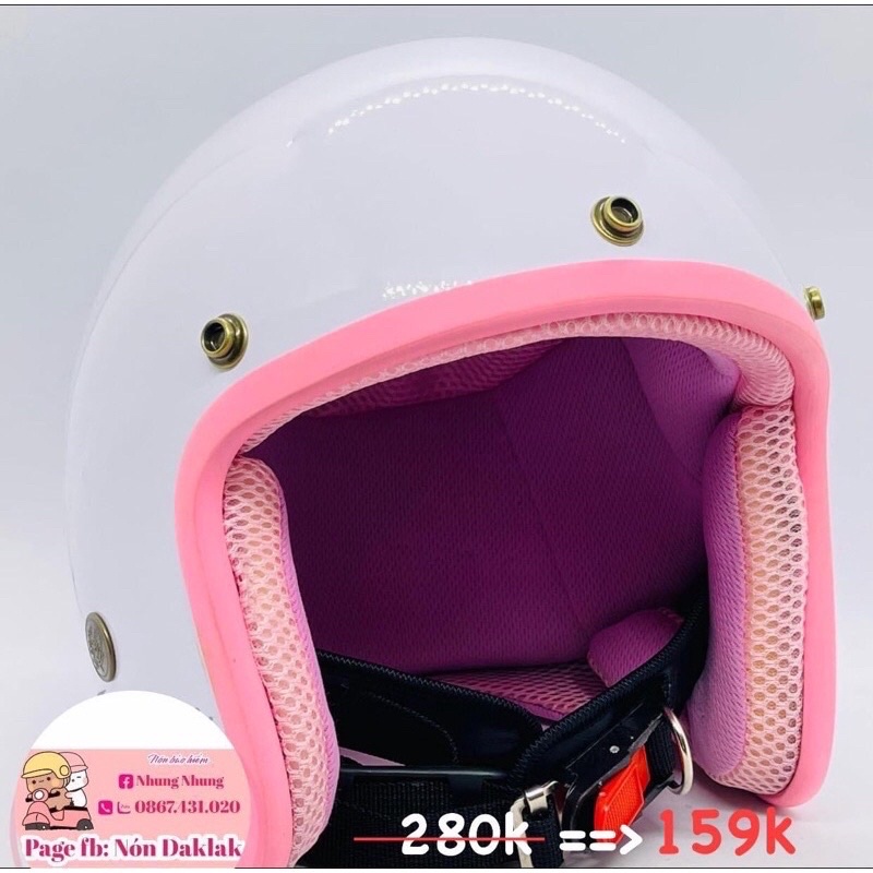 Nón bảo hiểm 3/4 đầu cao cấp chính hãng - Nón bảo hiểm đi phượt