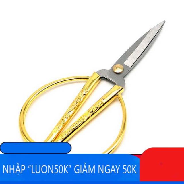 Kéo Cắt Thực Phẩm, Kéo Cắt Gà Cán Vàng Vảy Rồng Siêu Bén
