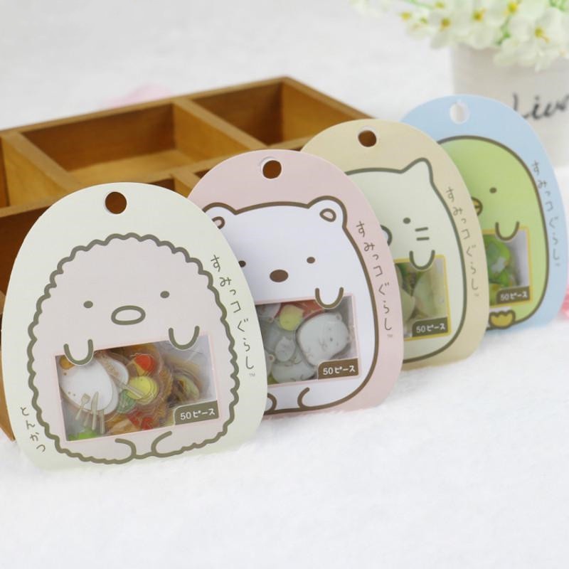 Bộ 50 cái nhãn dán ghi chú RUIXIANG in hoạt hình nhiều màu phong cách sáng tạo