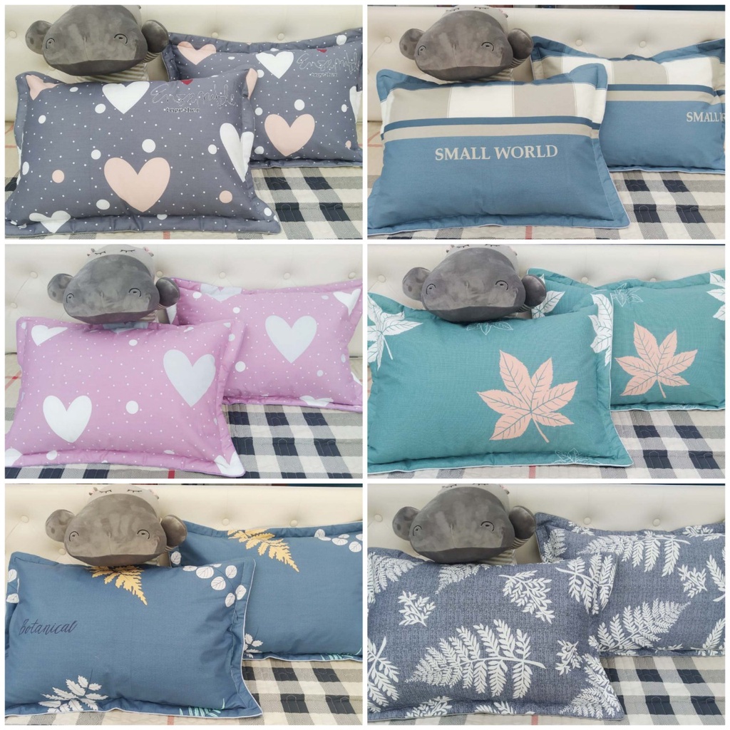 Vỏ gối cotton siêu đẹp 45x65cm (2 cái)