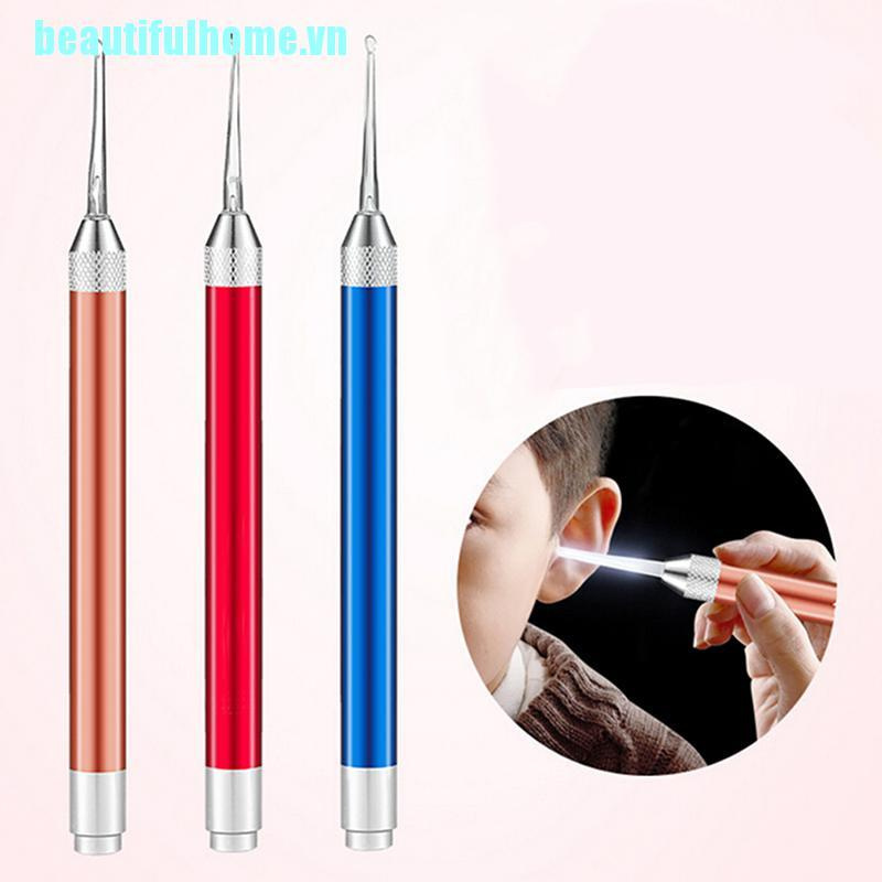 (Hàng Mới Về) Dụng Cụ Lấy Ráy Tai Có Đèn LED An Toàn Tiện