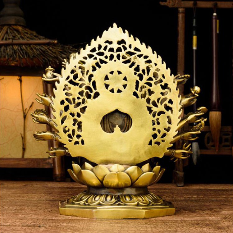 Tượng phật chuẩn đề bồ tát bằng đồng thau đồ thờ phong thủy Hồng Thắng