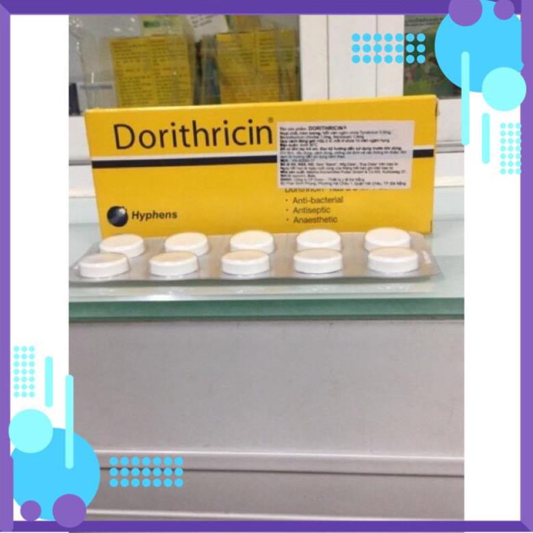 Viên Ngậm Dorithricin nhiễm khuẩm miệng họng ,đau họng , nuốt khó....( hộp 20 viên)