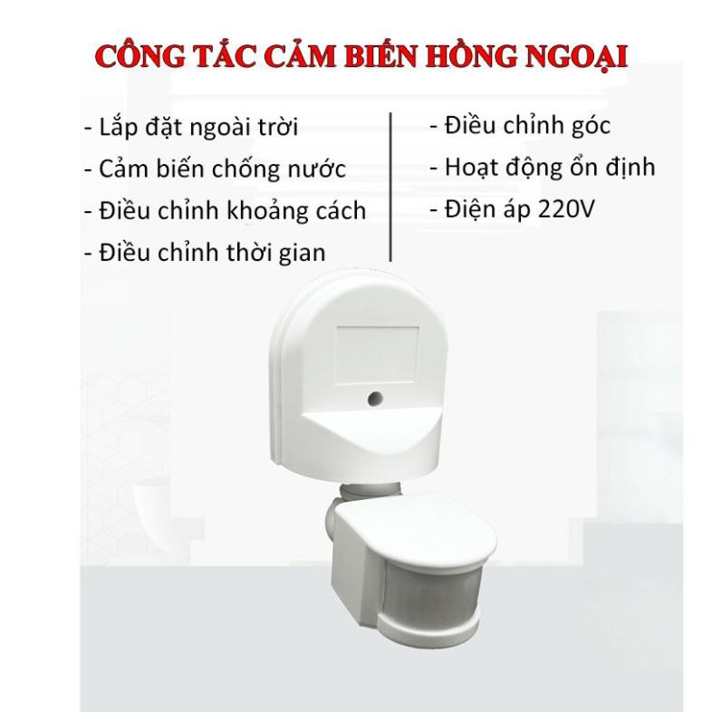 Công tắc cảm biến chuyển động hồng ngoại chống nước  - Tự động bật tắt đèn khi có người