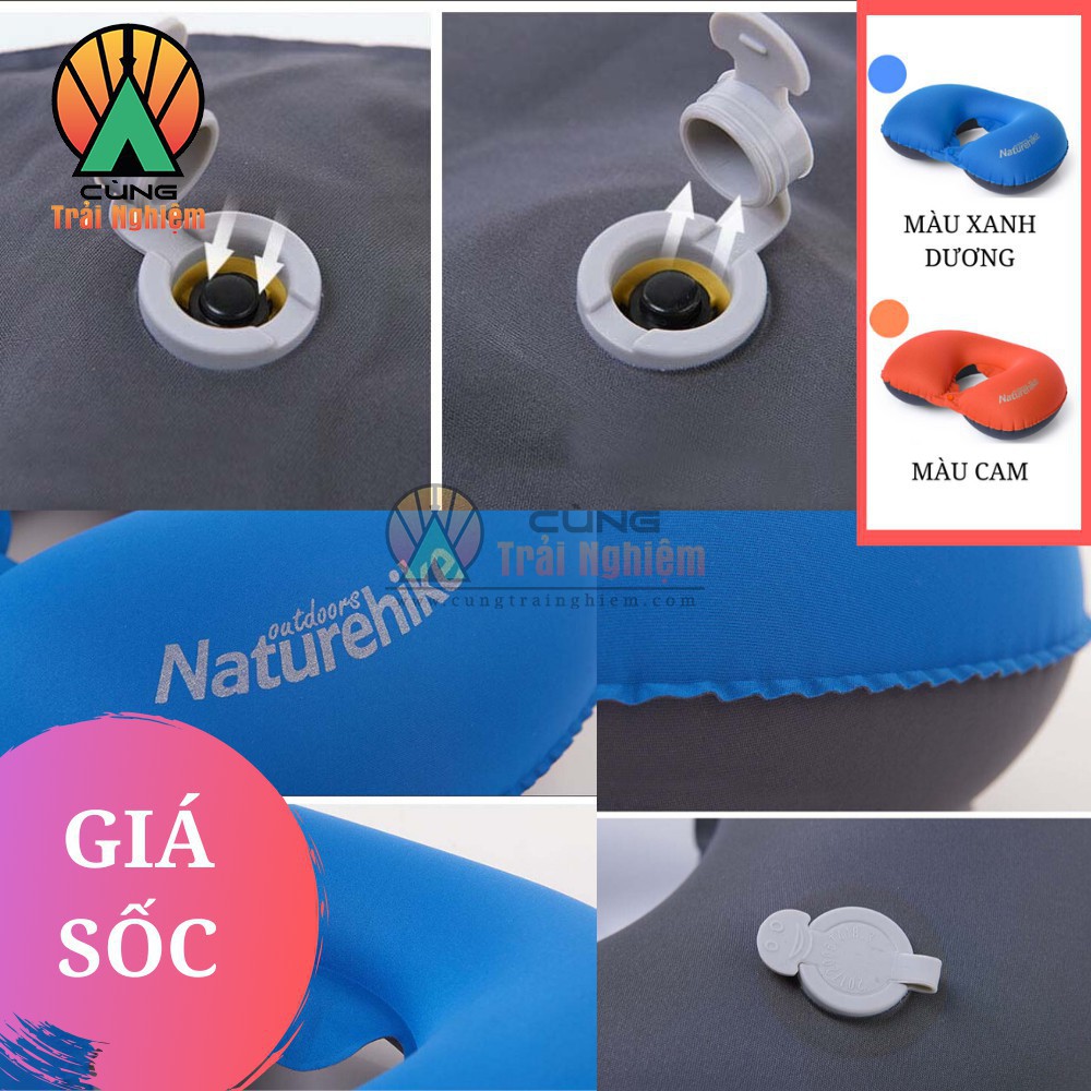 Gối Hơi Kê Cổ Chữ U cho Văn Phòng Du Lịch Đi Tàu Xe Máy Bay NatureHike NH17T013-U