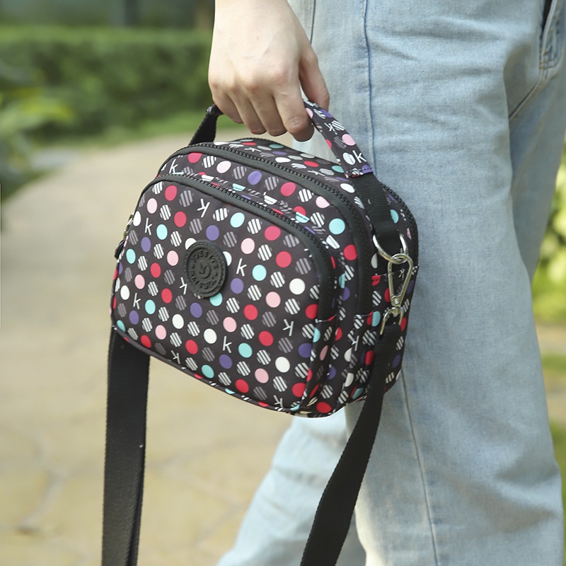 Túi Đeo Một Bên Vai Nhiều Ngăn Màu Sắc Có Khóa Kéo Dành Cho Nữ