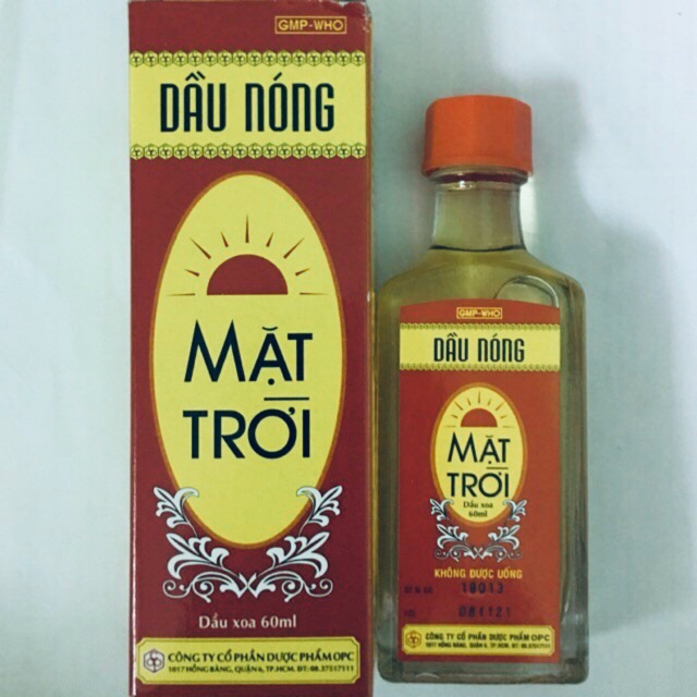 Dầu nóng mặt trời OPC (dùng trong trường hợp xoa bóp nhức mỏi, tê thấp ,đau lưng, cảm cúm)