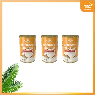 Combo 3 lon nước cốt dừa chef choice cocoxim 400ml/lon